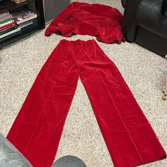 Vintage 70s velvet blazer and bell bottom high waisted pant suit - Picture 12 of 12